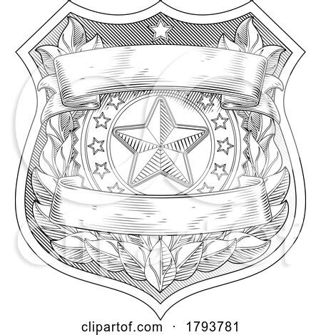 Police Military Badge Star Shield Sheriff Crest By Atstockillustration