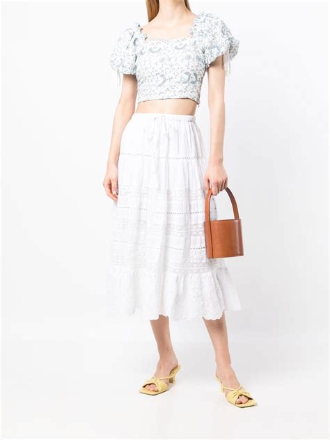 Loveshackfancy Donna Lace Skirt Farfetch