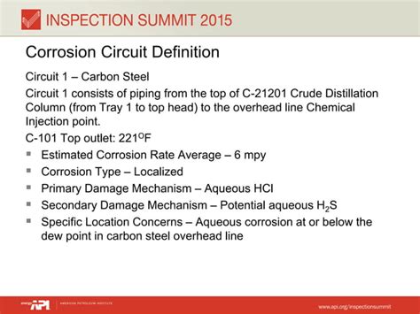 Integrating Rbi With Inspection Programs And Iow Corrosion Loops Corrosion Circuits Pdf