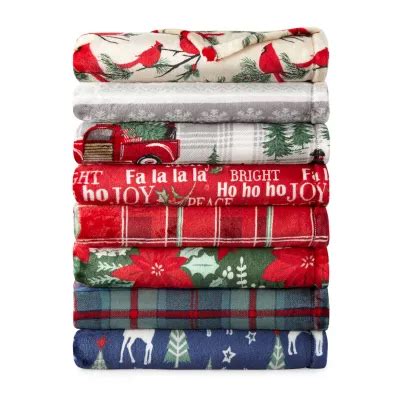 North Pole Trading Co Holiday Velvet Plush Throw Jcpenney