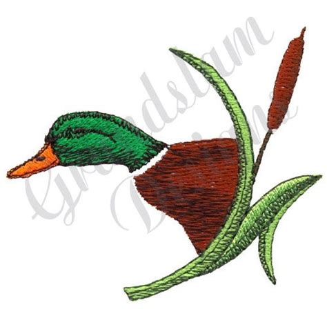 Mallard Duck Machine Embroidery Design Etsy