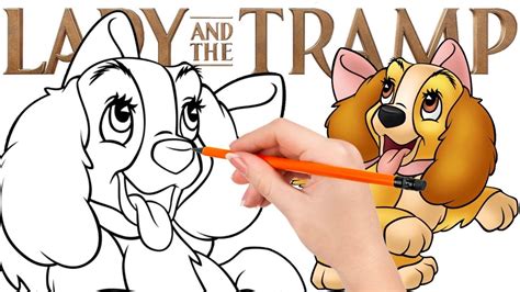 How To Draw Lady From Lady And The Tramp