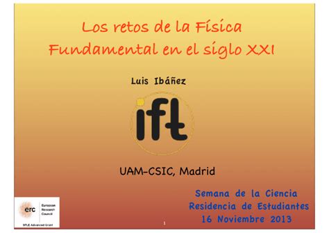 Los retos de la Física Fundamental en el siglo XXI