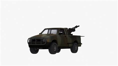 Technical Gun Truck 3D model | CGTrader