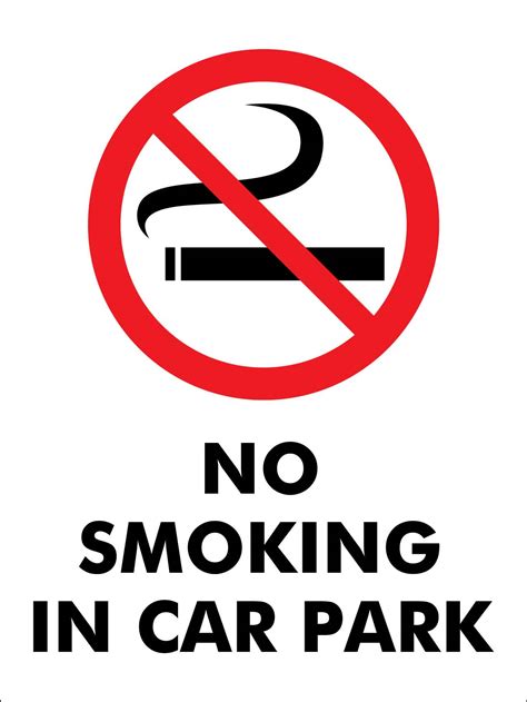 No Smoking In Car Park Sign – New Signs