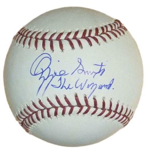 Ozzie Smith Autographedsigned St Louis Cardinals Oml Baseball Wizard