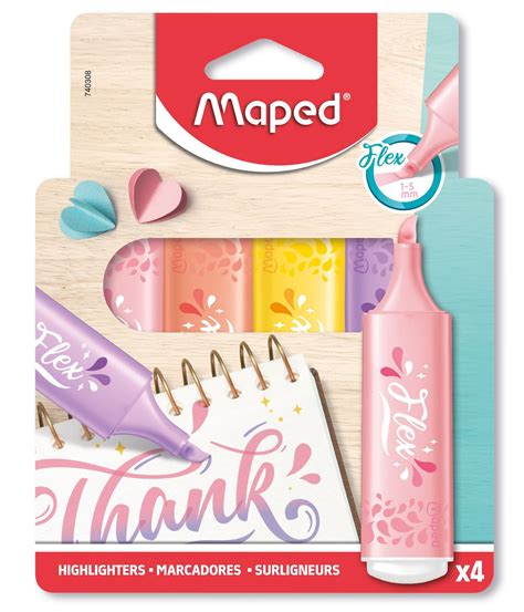 Maped Fluo Peps Flex Pastel Pack De Surligneurs Couleurs