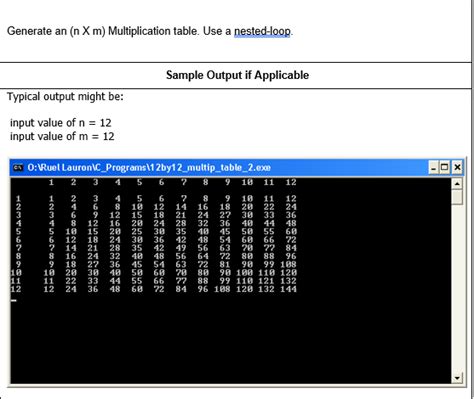 Multiplication Table Program In C Using For Loop Brokeasshome