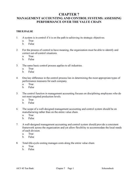 Ch07 Tb Accounting CHAPTER 7 MANAGEMENT ACCOUNTING AND CONTROL