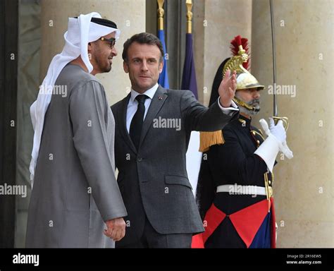 Paris France St Jan French President Emmanuel Macron R