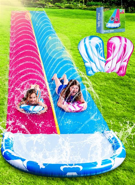 Syncfun 22 5ft Double Water Slide Heavy Duty Lawn Water Slide With