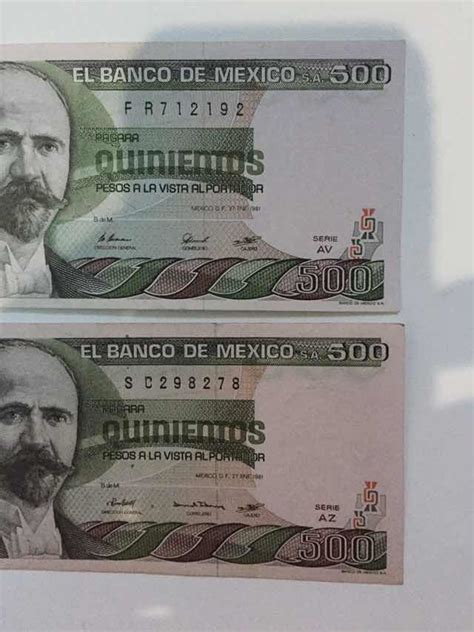 Billete 500 Madero 1981 Serie Av Y As Fr 712112 Se 298278 Mercado Libre