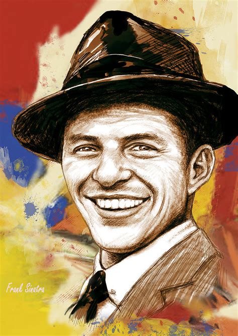 Frank Sinatra Stylised Pop Art Drawing Portrait Poster Drawing By Kim