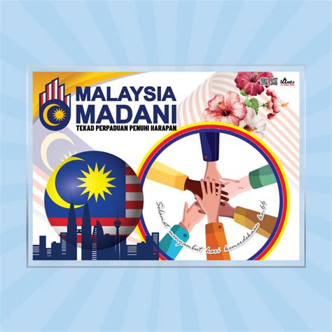 A4 Laminated Poster Sejarah Malaysia Madani School Decor Hiasan Sekolah Scrapbook Buku Skrap