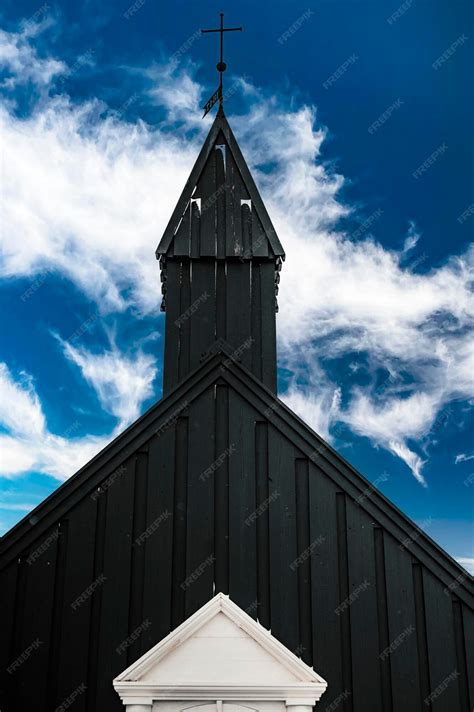 Premium Photo | The little black church of budir budakirkja black ...