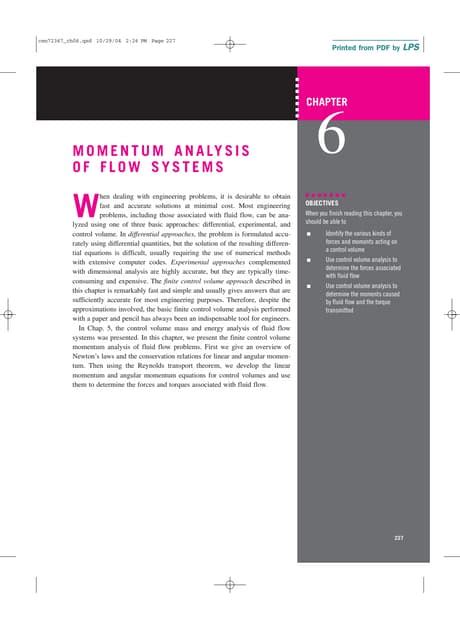 Momentum Analysis of Fluid Flow Systems | PDF