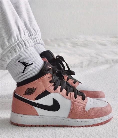 Air jordan 1 mid pink quartz pink white – Artofit