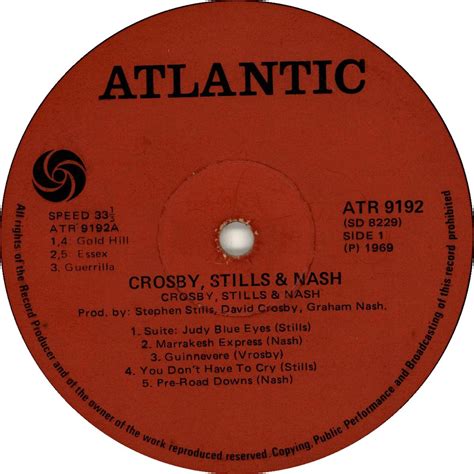 Crosby Stills And Nash Crosby Stills And Nash South African Vinyl Lp —