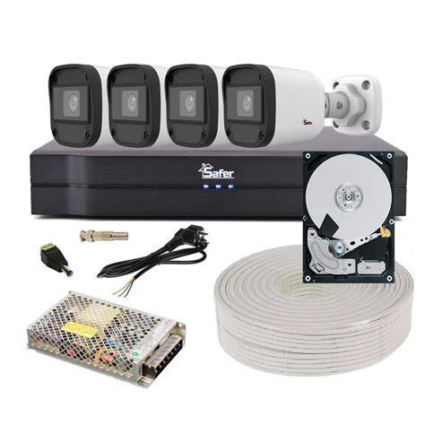 Kit De Supraveghere Video 4 Camere 5 MP IR 20 M DVR 4 Canale