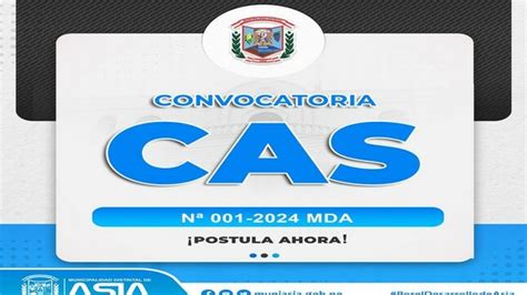 Convocatoria Cas N Municipalidad Distrital De Asia Noticias