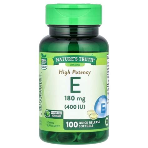 High Potency Vitamin E Mg Iu Quick Release Softgels Ebay