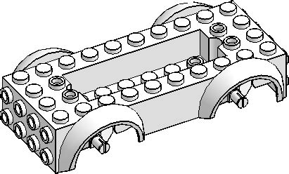 12622 4102½ Vehicle Base w 4 Wheel Pins LEGO Parts Guide Brick