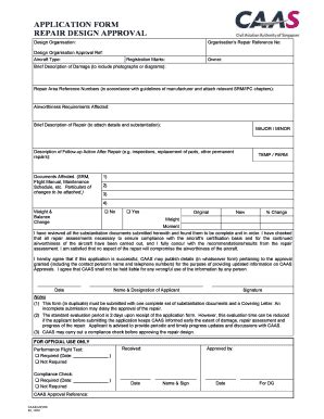 Application Form Repair Design Approval Fill And Sign Printable