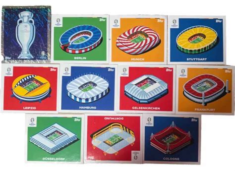 STICKER FUSSBALL EM 2024 Nr Euro 1 Euro 10 Topps Europameisterschaft