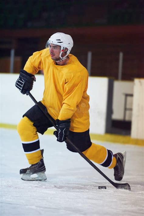 Ice Hockey Player In Action Stock Photo Image Of Looking Health