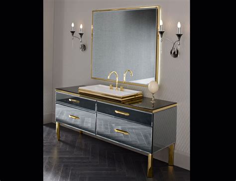 Milldue Hilton 18 Black Lacquered Glass Luxury Italian Bathroom Vanities