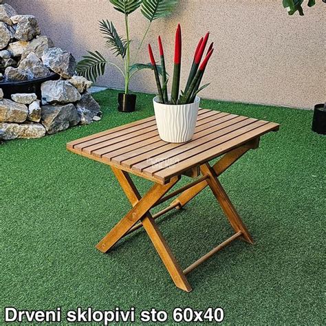 Drveni Sklopivi Sto 60x40 Plastikaonline