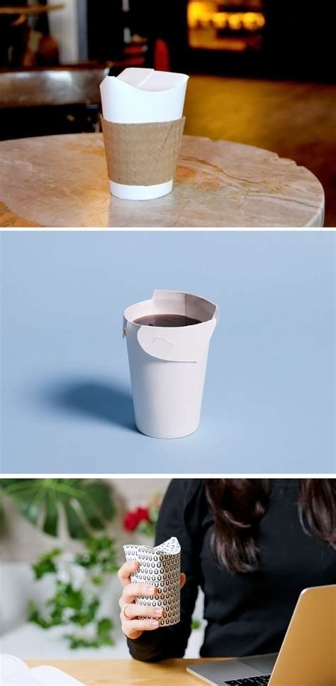 Unocup Designed An Ergonomic Paper Cup Has A Unique Shape That Fits