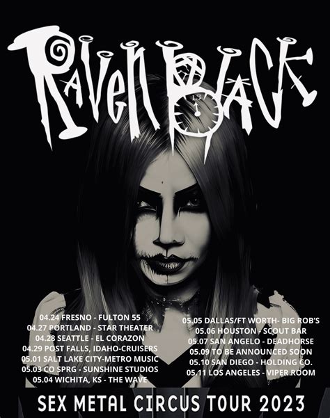 Raven Black To Embark On The Sex Metal Circus Tour 2023 With Little Miss Nasty Gina And The