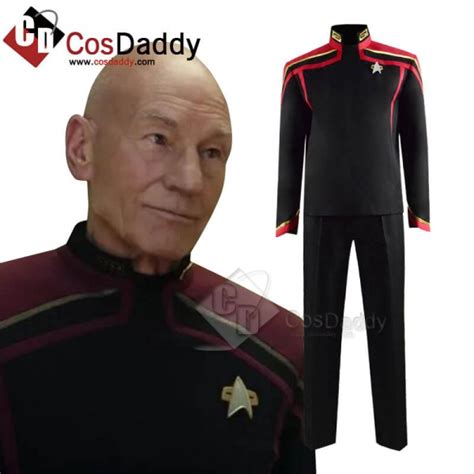 Star Trek The Next Generation Captain Picard Uniform Cosplay Costume Full Set