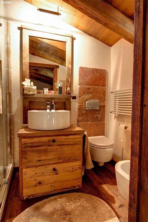 Arredi Bagno Legno Naturale Nel Idee Bagno Rustico Bagno Legno