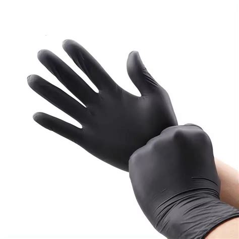 Black Nitrile Gloves Powder Free Vinyl Tattoo Gloves Nitrile 100pc Box