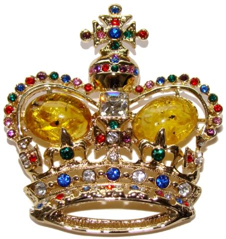 Broche En Forme De Couronne Broche King Size Couronne D Cor Ambre