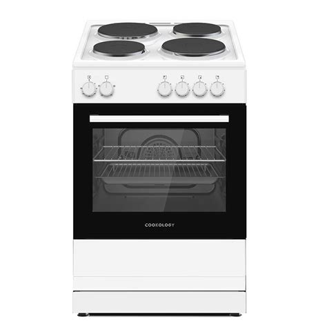 Cookology 62L Freestanding Single Cooker With Solid Plate Top White