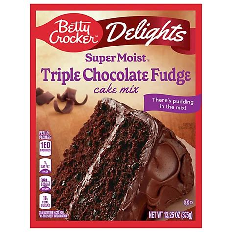 Betty Crocker Delights Super Moist Triple Chocolate Fudge Cake Mix 1325 Oz Jewelosco