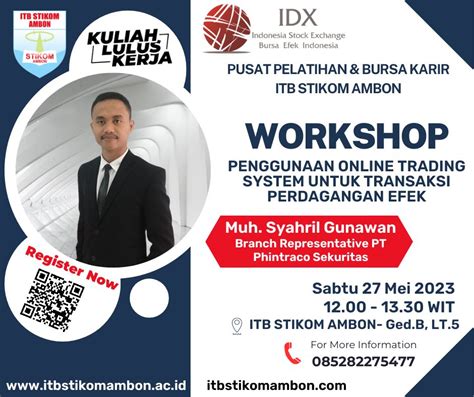 Workshop Investor Bersama Bursa Efek Itb Stikom Ambon