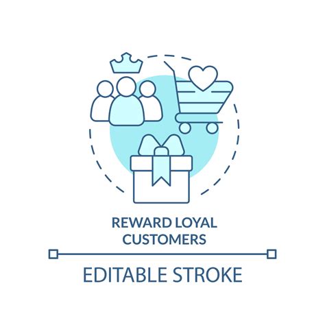 Reward loyal customers turquoise concept icon. Bonus program. Discount