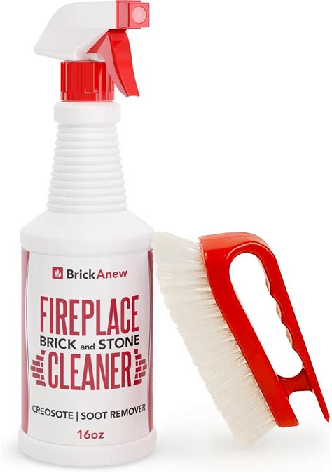 Brick Anew Fireplace Brick And Stone Cleaner With Scrub Brush Pro Strength Universal