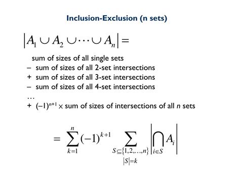 PPT Inclusion Exclusion Principle PowerPoint Presentation Free