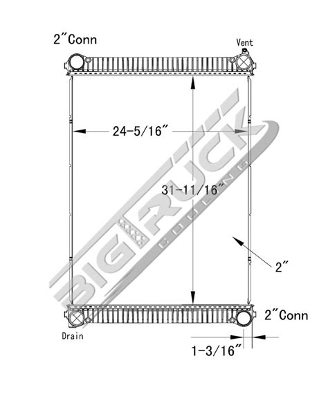 Big Truck Cooling Buy Now Freightliner Radiator P