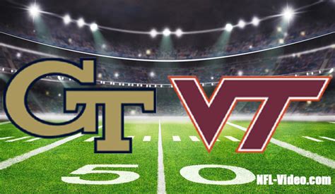 Georgia Tech vs Virginia Tech Football Week 10 2022 Full Game Replay ...