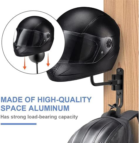 Spherical Soporte De Pared Para Casco De Motocicleta Y Gancho Para