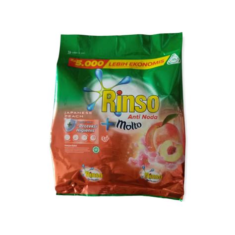 LJ Rinso Molto Powder Detergent Deterjen Bubuk 240 G 215 G Rp 5000 An