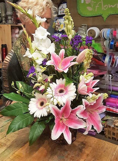 Sympathy Arrangement In A Basket Buy In Vancouver Fresh Flowers