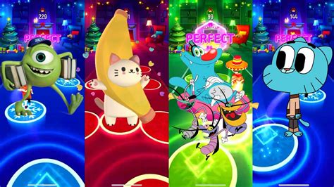 Mike Wazowski Banana Cat Oggy Gumball Tiles Hop Coffin Dance Fusion