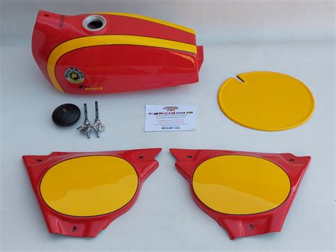 BULTACO PURSANG MK7 COMPLETE BODY KIT GAS TANK AND SIDE PANELS NUMBER